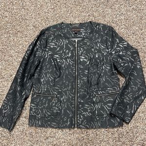 Final Dana Buchman jacket beautiful 14 zip up gray